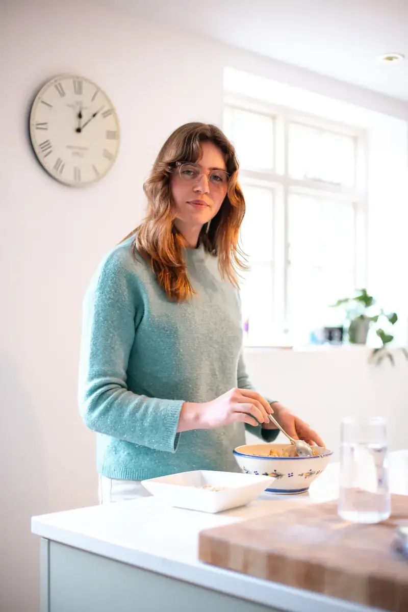 Florence Seck in her kitchen